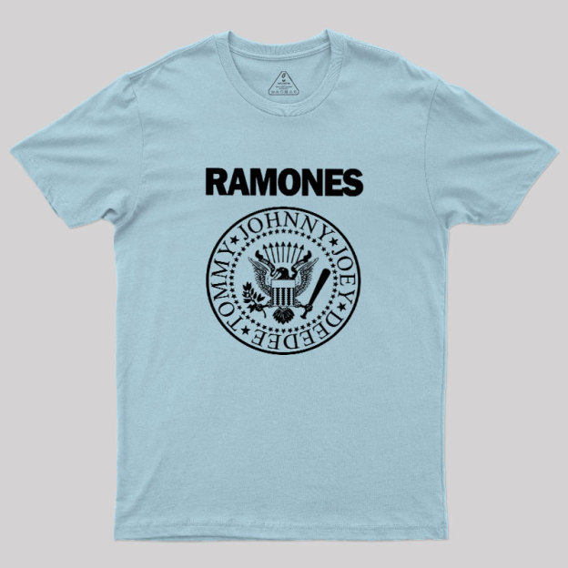 White Design of Ramones Geek T-Shirt