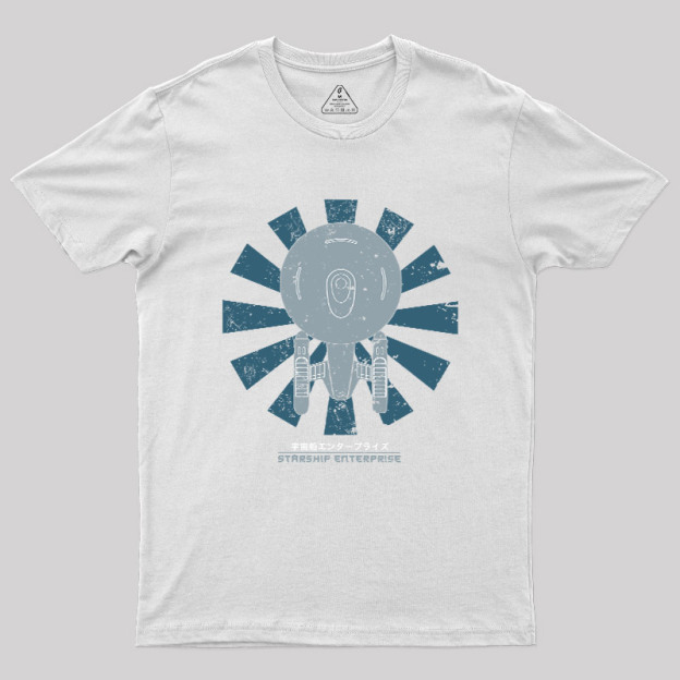 Starship Enterprise Retro Japanese Star Trek Geek T-Shirt