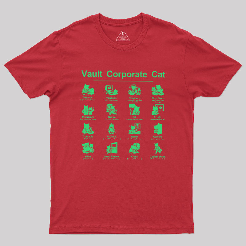 Vault Corporate Cat Geek T-Shirt