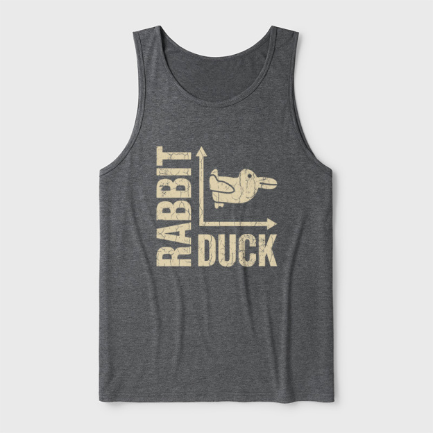 Rabbit or Duck Funny Ultra Soft Heather Tank