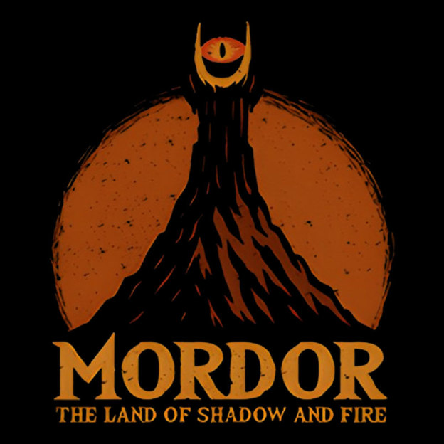 Mordor The Land Of Shadow And Fire Geek T-Shirt