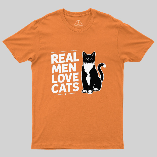 Real Men Love Cats Geek T-Shirt