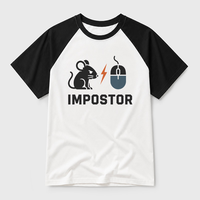 Impostor Mouse Geek Retro Raglan T-Shirt