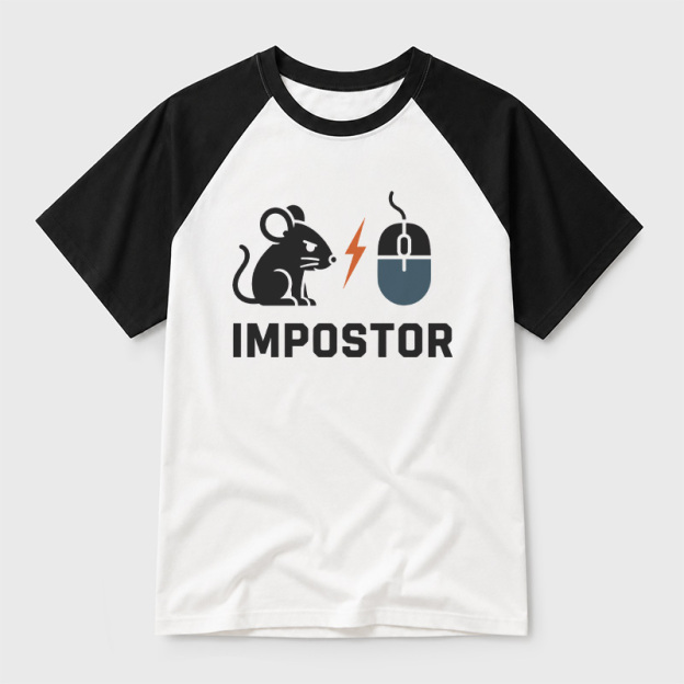 Impostor Mouse Geek Retro Raglan T-Shirt