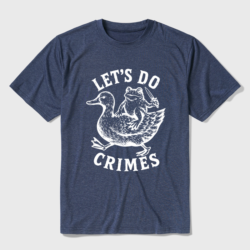 Let’s Do Crimes Ultra Soft Heather Tees