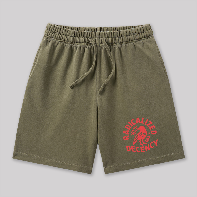 Radicalized By Basic Decency Geeky Washed Shorts