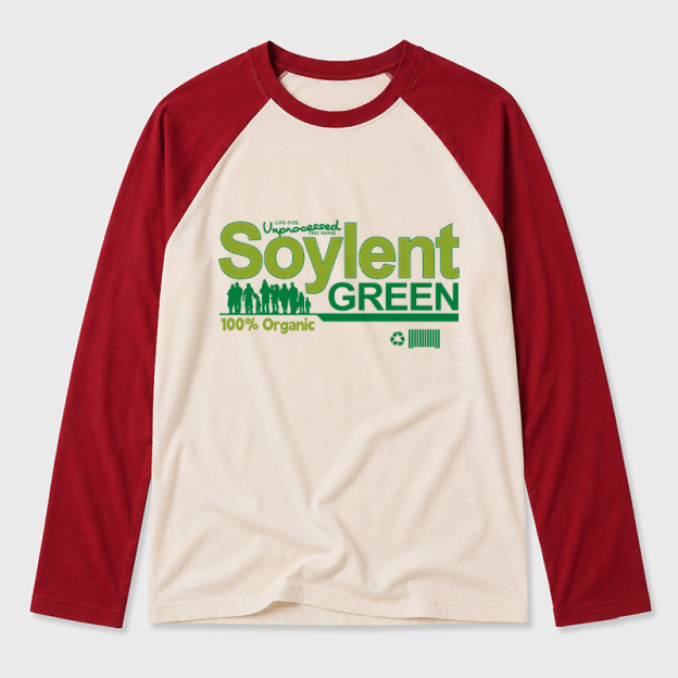 Soylent Green Geek Retro Raglan Long-Sleeve Tee