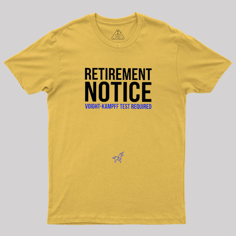 Voight-Kampff Test Geek T-Shirt