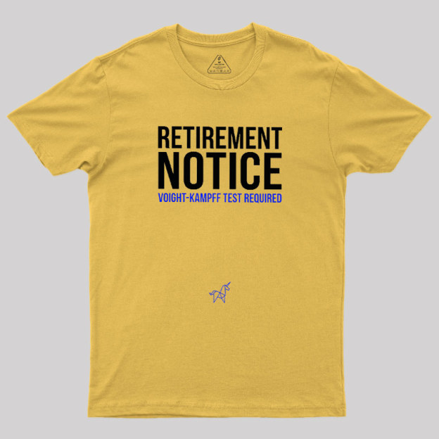 Voight-Kampff Test Geek T-Shirt