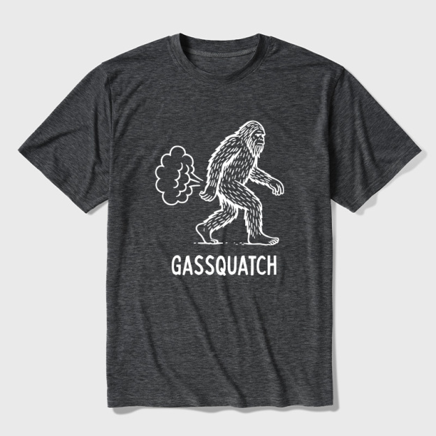 Gassquatch Funny Bigfoot Ultra Soft Heather Tee