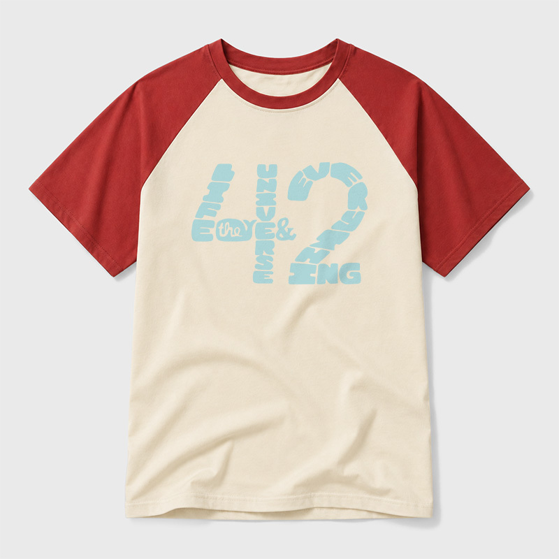 The Answer to Everything Geek Retro Raglan T-Shirt