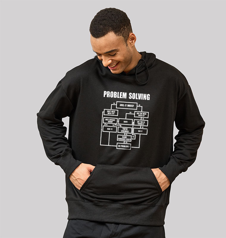 Men Problem Solving Geek Hoodie