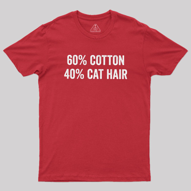 60 Cotton 40 Cat Hair Geek T-Shirt