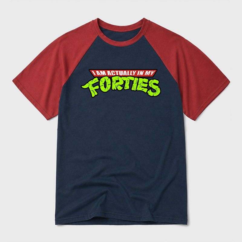 I Am Actually In My Forties Geek Retro Raglan T-Shirt