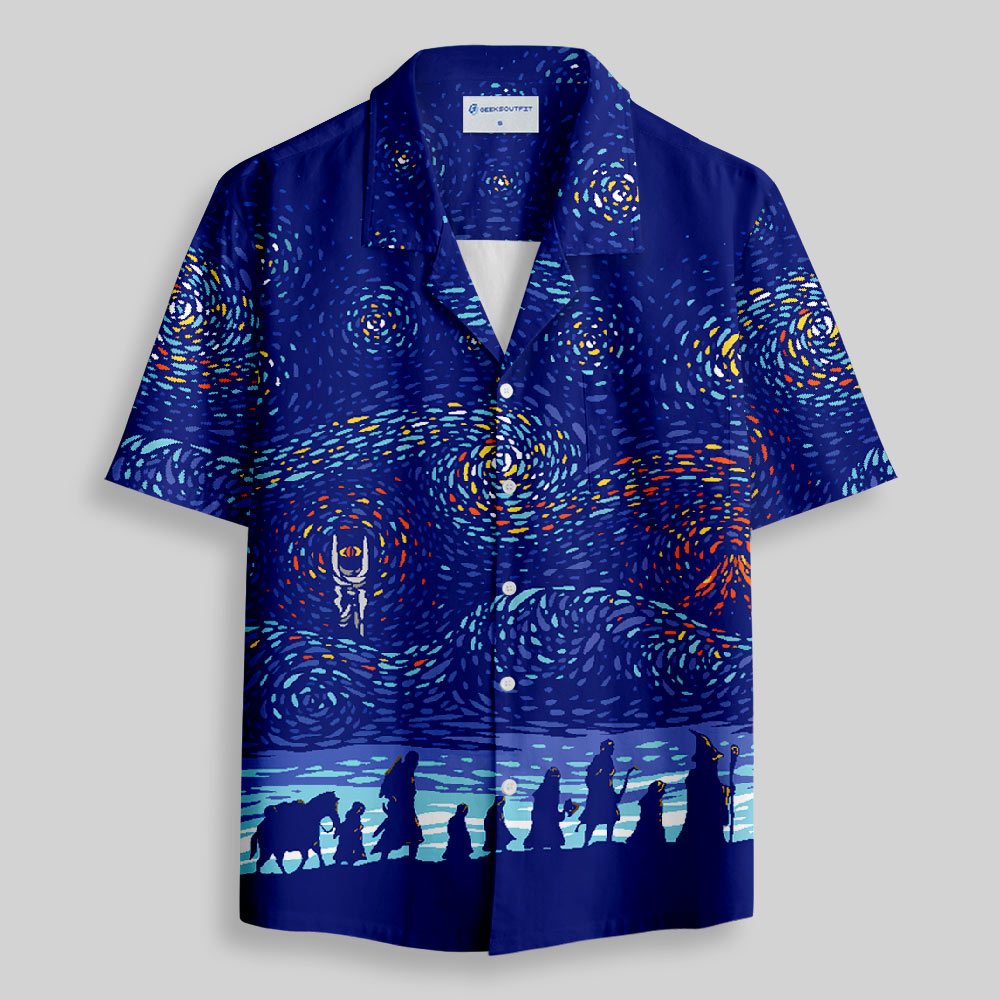 Starry Night Hiking Club Button Up Pocket Shirt