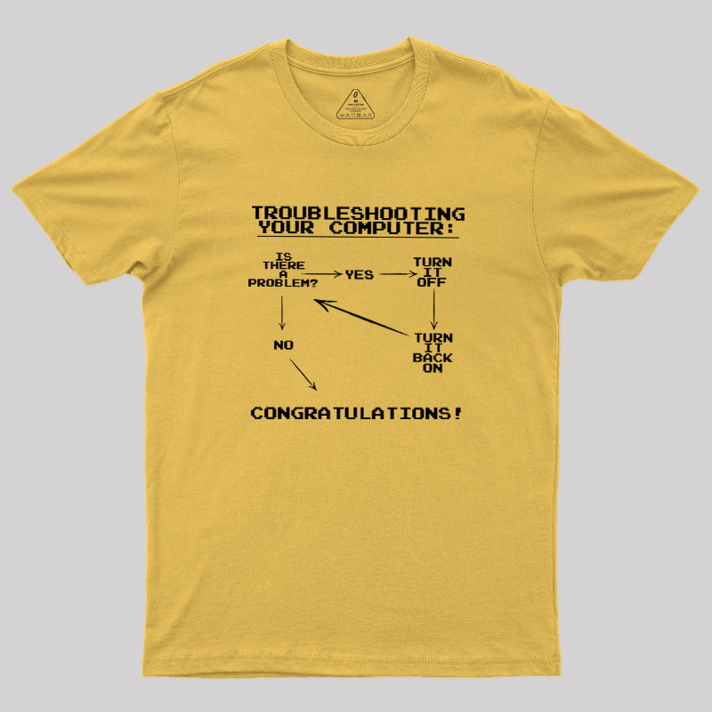 Troubleshooting Your Computer Geek T-Shirt