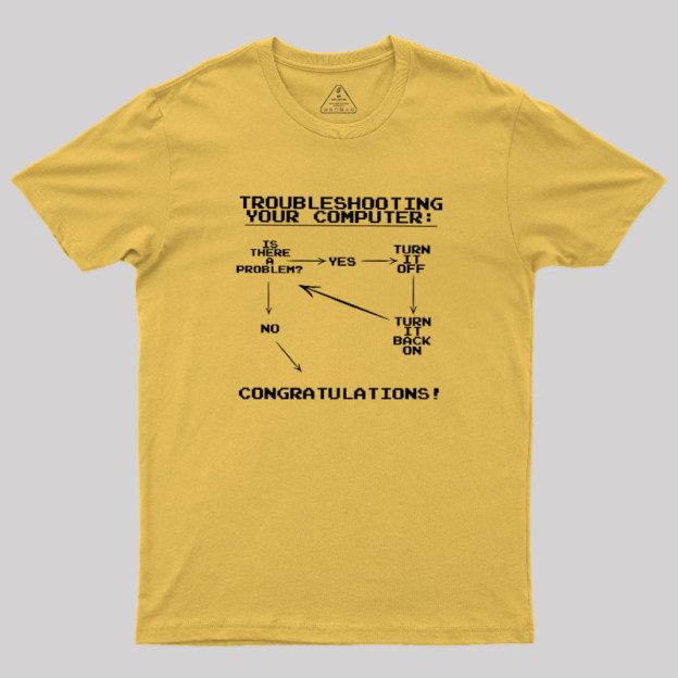 Troubleshooting Your Computer Geek T-Shirt