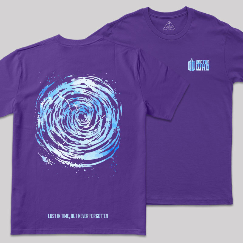 Time Vortex Front and Back Printing Geek T-Shirt