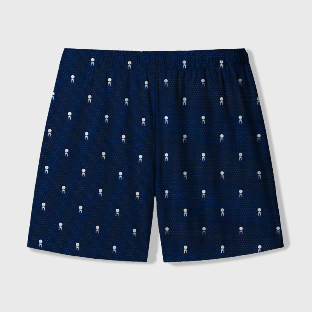 USS Enterpris Icon Geek Hawaiian Swim Trunks