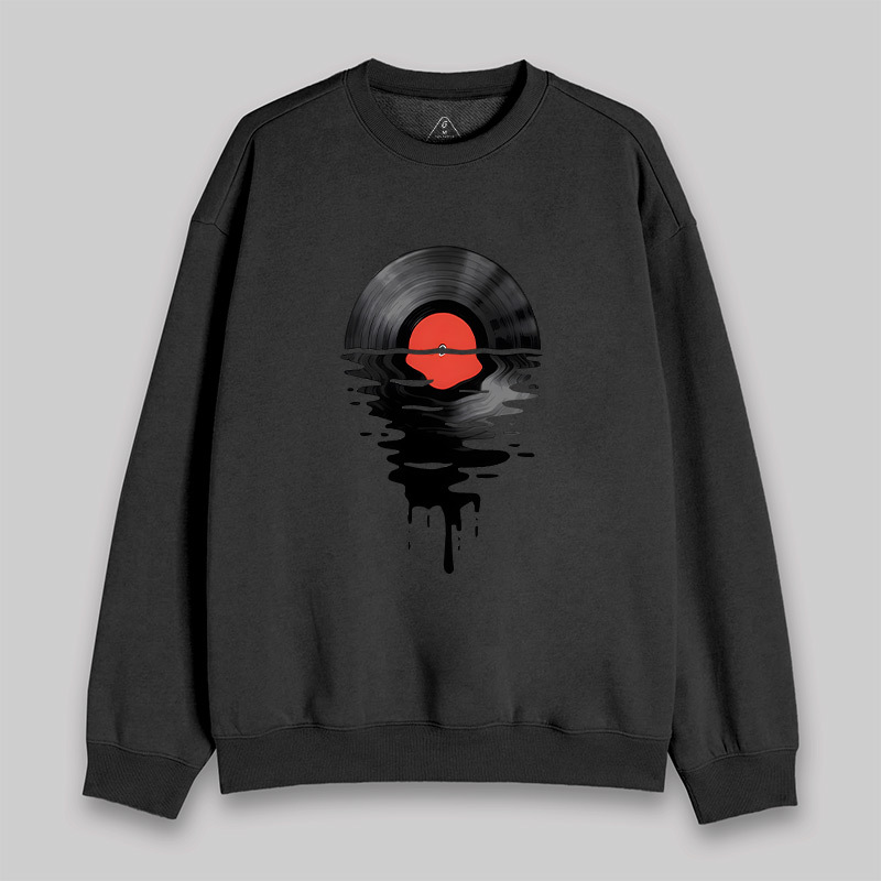 Vinyl LP Music Record Sunset Sweatshirt
