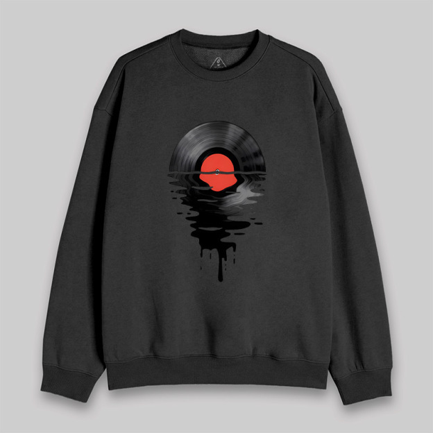 Vinyl LP Music Record Sunset Sweatshirt