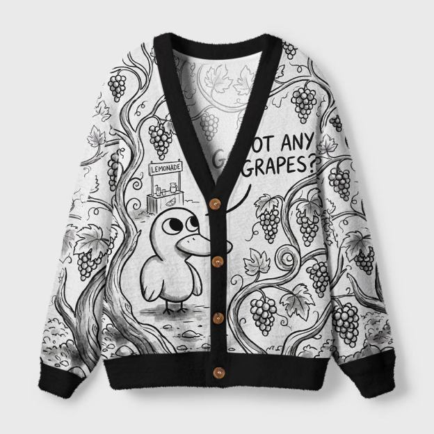 Got Any Grapes Geek Ugly Cardigan Sweaters