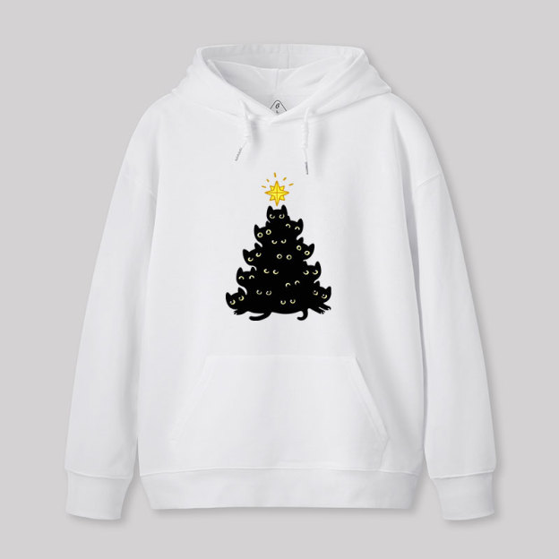 Meowy Christmas Geek Hoodie