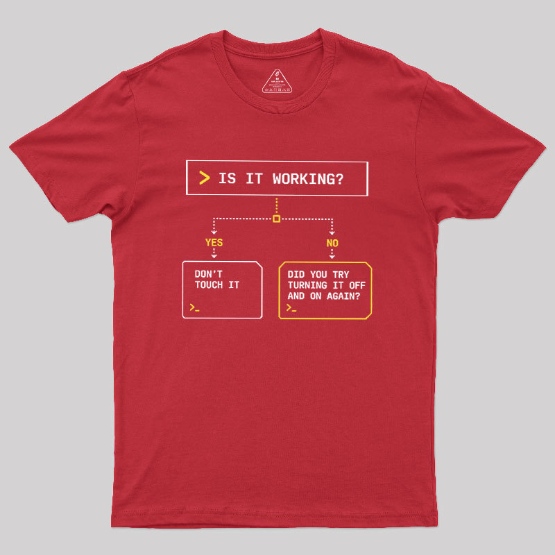 Is It Work Funny Flowchart Geek T-Shirt