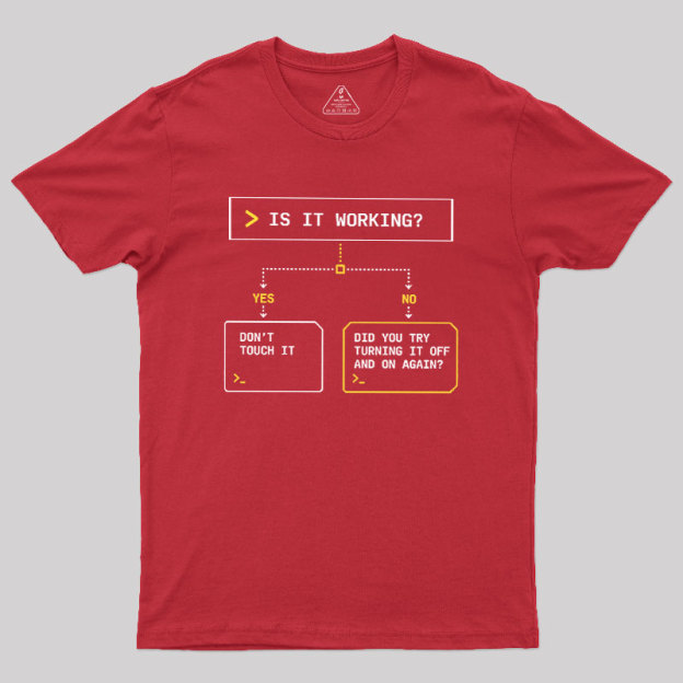 Is It Work Funny Flowchart Geek T-Shirt