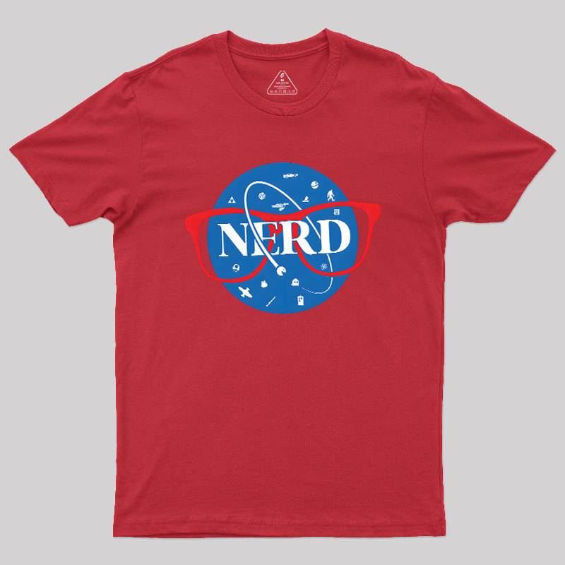 Nerdy Space Patch Geek T-Shirt