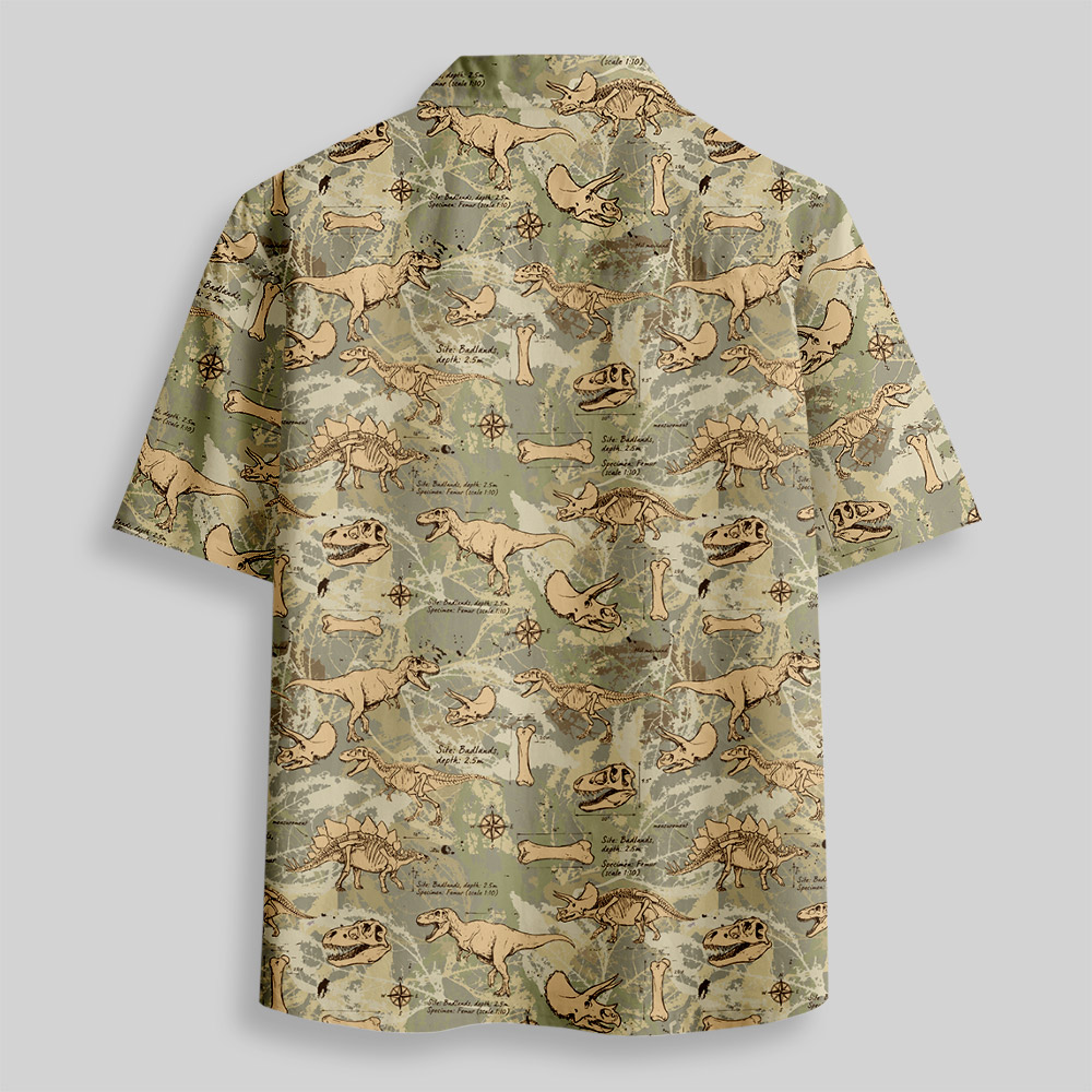 Prehistoric Expedition Button Up Pocket Shirt