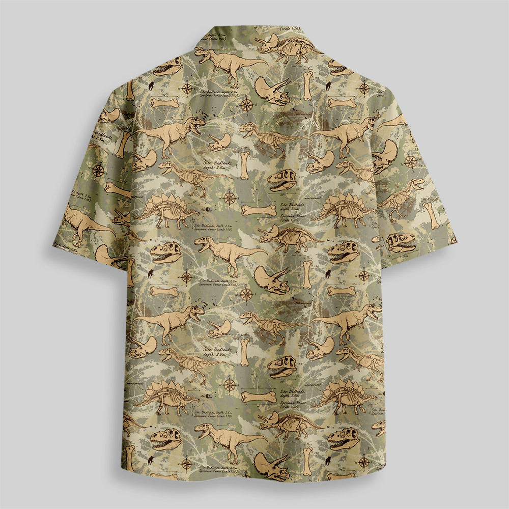Prehistoric Expedition Button Up Pocket Shirt