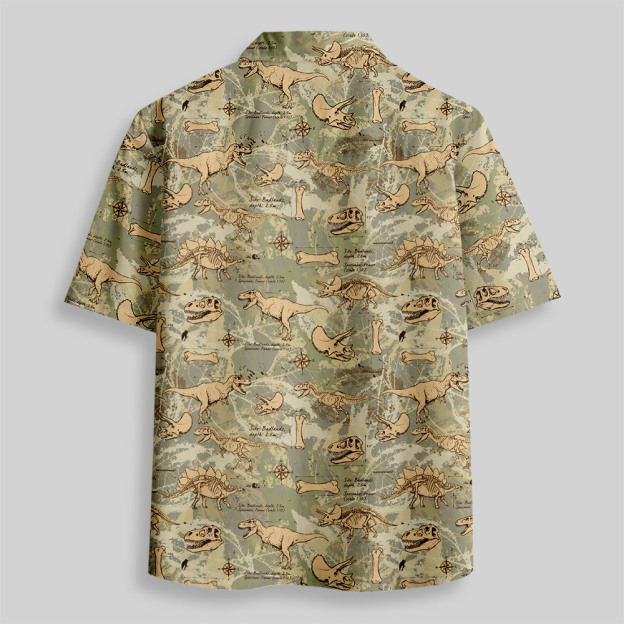 Prehistoric Expedition Button Up Pocket Shirt