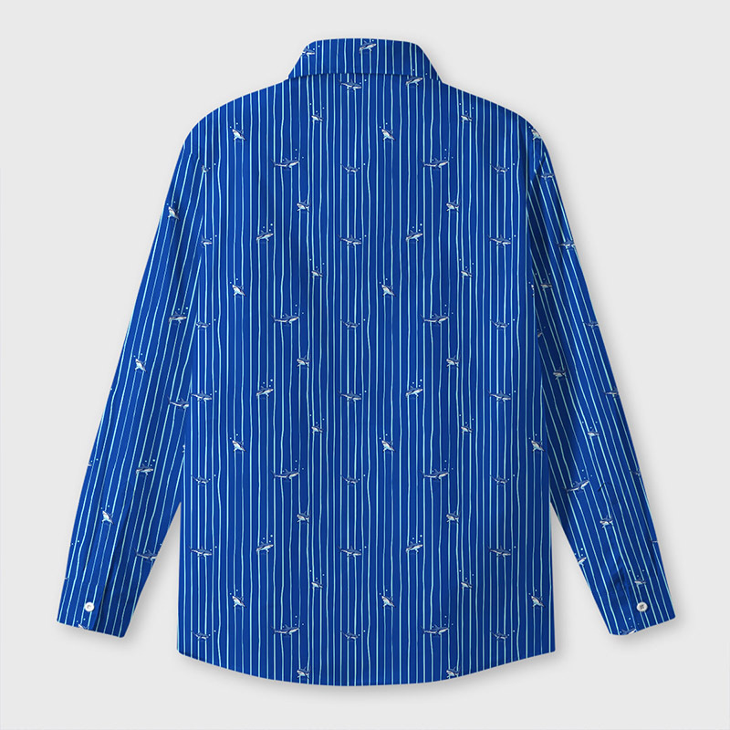 Marine Stripes Geek Long-Sleeved Shirt