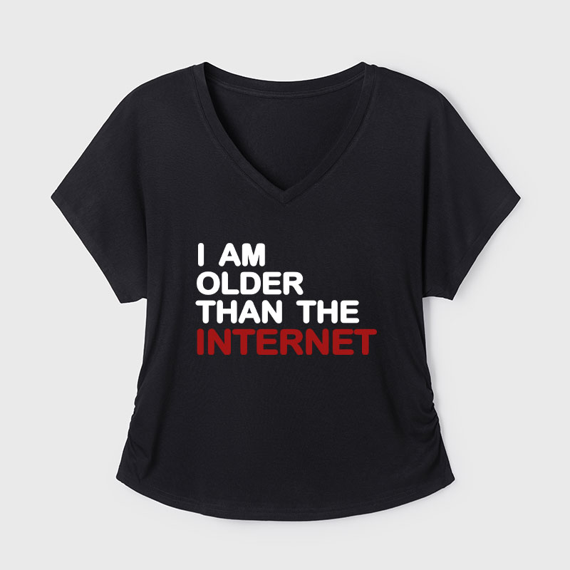 I Am Older Than The Internet Geek Dolman Sleeve V-Neck Shirt