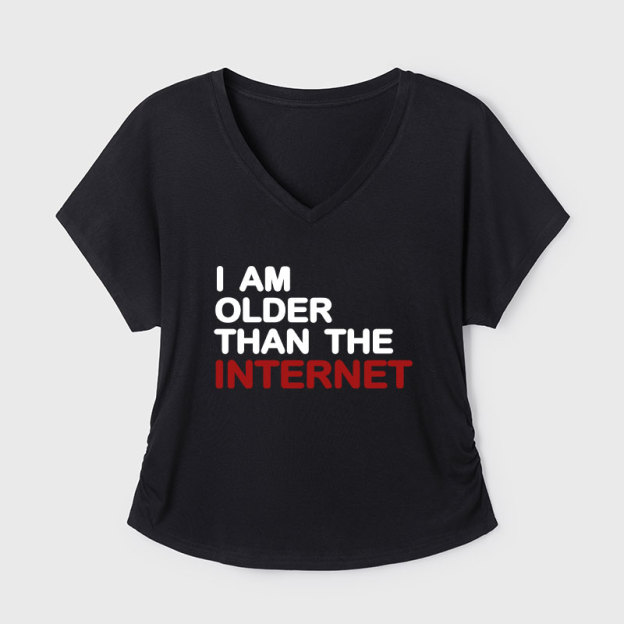 I Am Older Than The Internet Geek Dolman Sleeve V-Neck Shirt