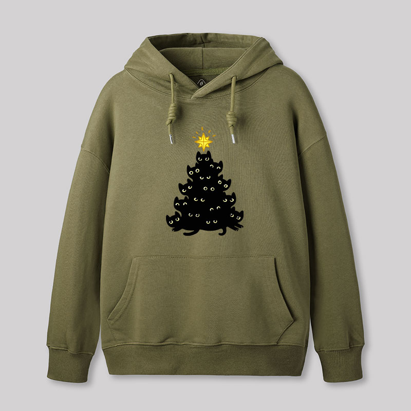 Meowy Christmas Geek Hoodie