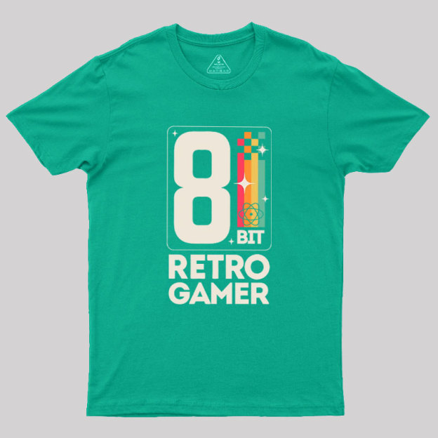 Retro Gamer Pixel 8 Bit Geek T-Shirt