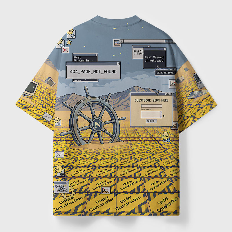 Digital Ruins Geek Eco Oversized Graphic Tees