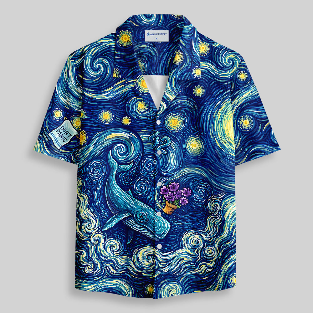 Ultimate Answer To The Universe Art Pattern Button Up Pocket Shirt
