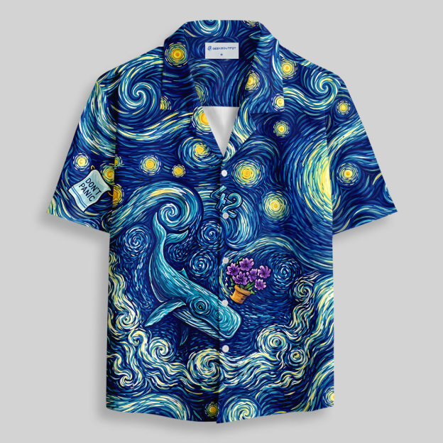 Ultimate Answer To The Universe Art Pattern Button Up Pocket Shirt