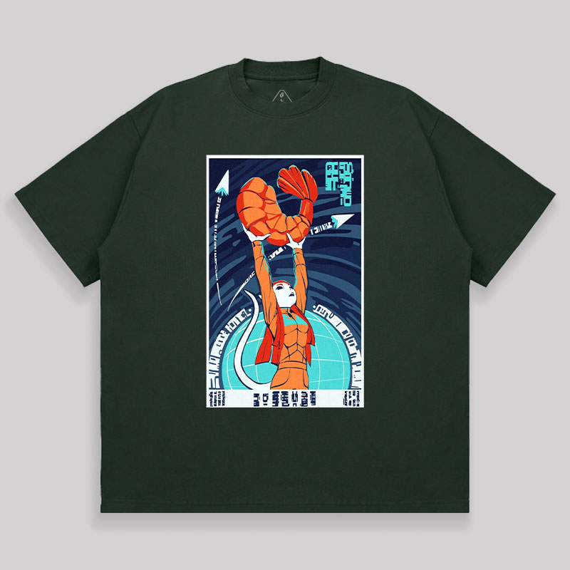 In Shrimp We Trust Unisex Oversized T-shirt
