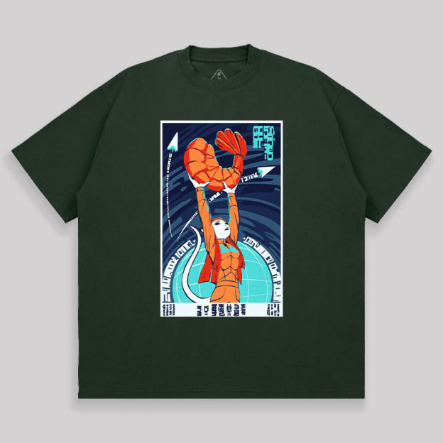 In Shrimp We Trust Unisex Oversized T-shirt