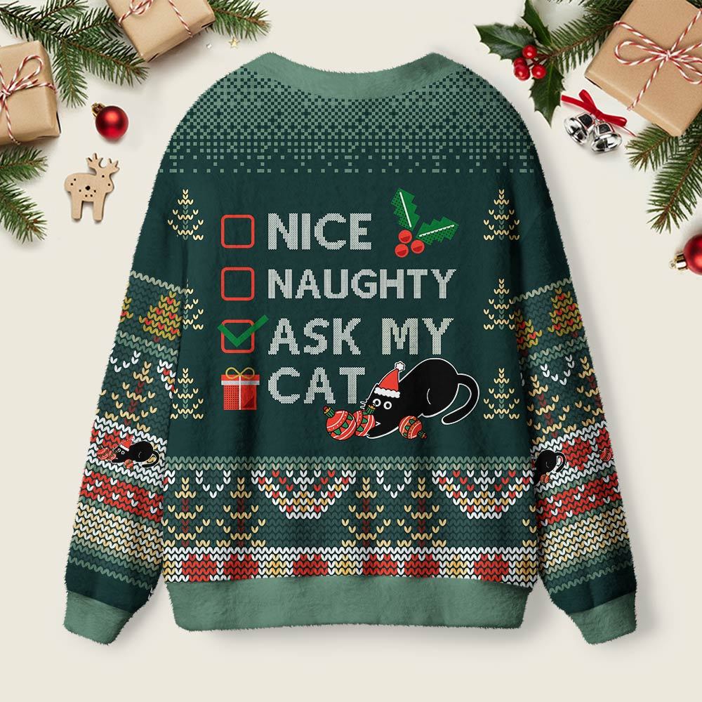 The Cat's Christmas List Geek Ugly Cardigan Sweaters
