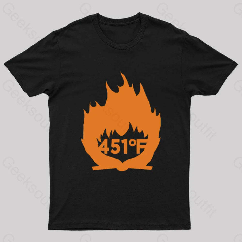 Fahrenheit 451 Nerd T-Shirt Black / S