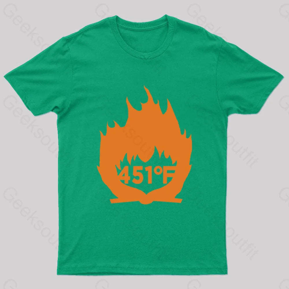 Fahrenheit 451 Nerd T-Shirt Green / S