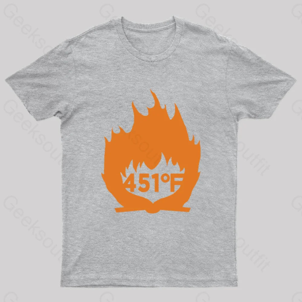 Fahrenheit 451 Nerd T-Shirt Grey / S