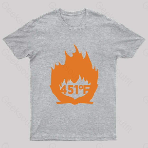 Fahrenheit 451 Nerd T-Shirt Grey / S