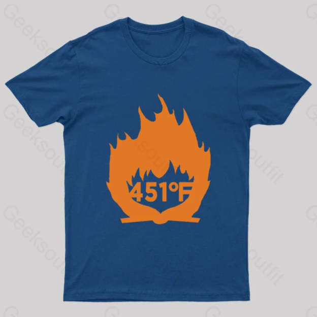 Fahrenheit 451 Nerd T-Shirt Navy / S