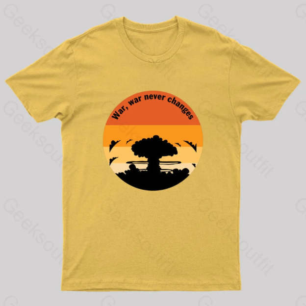 Fall Out War Never Changes Geek T-Shirt Yellow / S